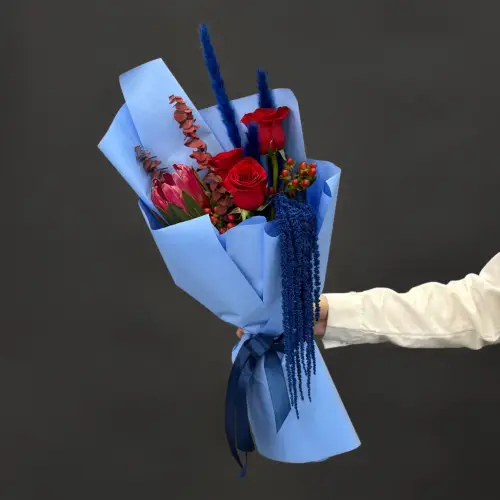 Букет  "Красная гармония"