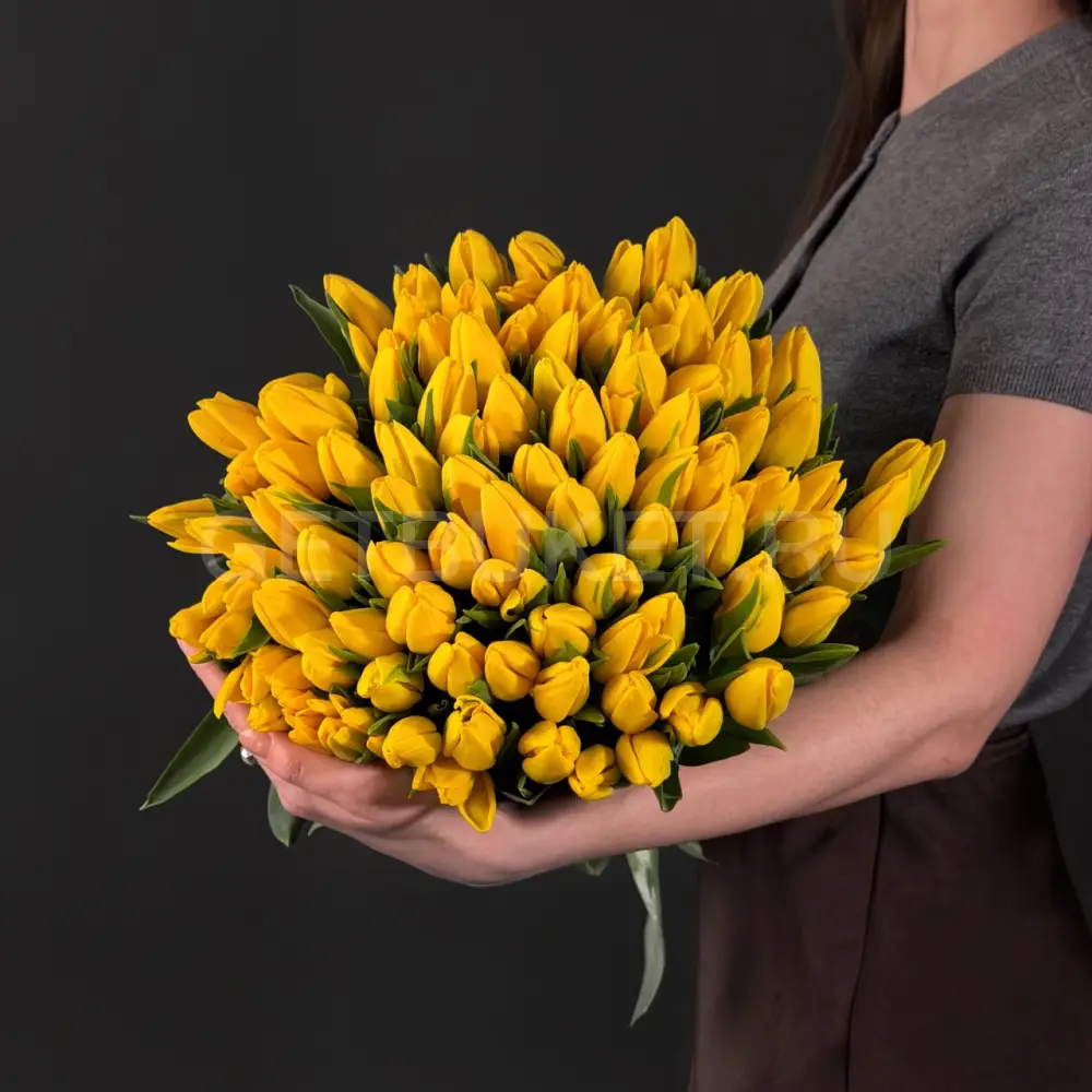 223612 Букет из 101 желтого тюльпана
